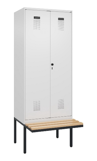 C+P PSA Doppel-Spind Evolo PLUS 0490427-22 schw.Bank 2 Abt.je 400mm Drehriegel (HxBxT) 2120x800x815mm 7035/3020