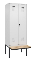 C+P PSA Doppel-Spind Evolo PLUS 0490427-22 schw.Bank 2 Abt.je 400mm Drehriegel (HxBxT) 2120x800x815mm 7035/3020