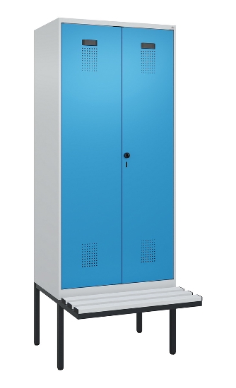 C+P PSA Doppel-Spind Evolo PLUS 0490427-22 schw.Bank 2 Abt.je 400mm Drehriegel (HxBxT) 2120x800x815mm 7035/7016