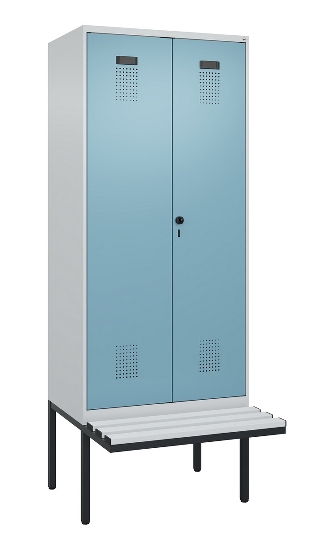 C+P PSA Doppel-Spind Evolo PLUS 0490427-22 schw.Bank 2 Abt.je 400mm Drehriegel (HxBxT) 2120x800x815mm 7035/7016