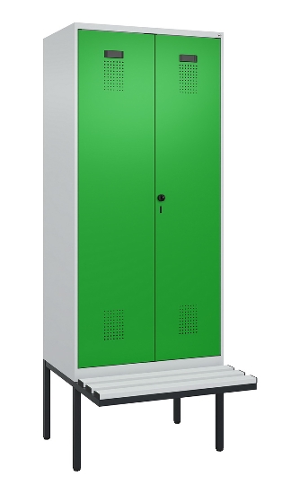 C+P PSA Doppel-Spind Evolo PLUS 0490427-22 schw.Bank 2 Abt.je 400mm Drehriegel (HxBxT) 2120x800x815mm 7035/7016