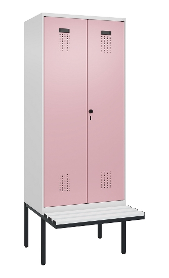 C+P PSA Doppel-Spind Evolo PLUS 0490427-22 schw.Bank 2 Abt.je 400mm Drehriegel (HxBxT) 2120x800x815mm 7035/7016