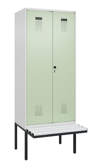 C+P PSA Doppel-Spind Evolo PLUS 0490427-22 schw.Bank 2 Abt.je 400mm Drehriegel (HxBxT) 2120x800x815mm 7035/7016