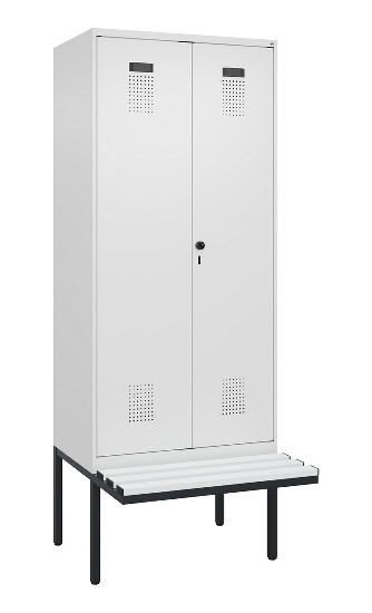 C+P PSA Doppel-Spind Evolo PLUS 0490427-22 schw.Bank 2 Abt.je 400mm Drehriegel (HxBxT) 2120x800x815mm 7035/7016