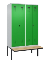 C+P PSA Doppel-Spind Evolo PLUS 0490427-22 schw.Bank 2 Abt.je 400mm Drehriegel (HxBxT) 2120x800x815mm 7035/3020