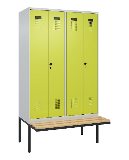 C+P PSA Doppel-Spind Evolo PLUS 0490427-22 schw.Bank 2 Abt.je 400mm Drehriegel (HxBxT) 2120x800x815mm 7035/3020