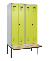 C+P PSA Doppel-Spind Evolo PLUS 0490427-22 schw.Bank 2 Abt.je 400mm Drehriegel (HxBxT) 2120x800x815mm 7035/3020