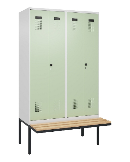 C+P PSA Doppel-Spind Evolo PLUS 0490427-22 schw.Bank 2 Abt.je 400mm Drehriegel (HxBxT) 2120x800x815mm 7035/3020