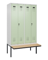 C+P PSA Doppel-Spind Evolo PLUS 0490427-22 schw.Bank 2 Abt.je 400mm Drehriegel (HxBxT) 2120x800x815mm 7035/3020