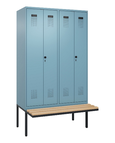 C+P PSA Doppel-Spind Evolo PLUS 0490427-40 schw.Bank 4 Abt.je 300mm Drehriegel (HxBxT) 2120x1200x815mm 0010/0010