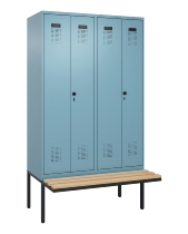C+P PSA Doppel-Spind Evolo PLUS 0490427-40 schw.Bank 4 Abt.je 300mm Drehriegel (HxBxT) 2120x1200x815mm 0010/0010