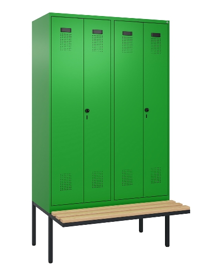 C+P PSA Doppel-Spind Evolo PLUS 0490427-40 schw.Bank 4 Abt.je 300mm Drehriegel (HxBxT) 2120x1200x815mm 0010/0010