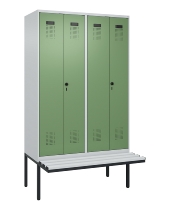 C+P PSA Doppel-Spind Evolo PLUS 0490427-22 schw.Bank 2 Abt.je 400mm Drehriegel (HxBxT) 2120x800x815mm 7035/7016