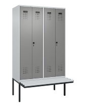 C+P PSA Doppel-Spind Evolo PLUS 0490427-22 schw.Bank 2 Abt.je 400mm Drehriegel (HxBxT) 2120x800x815mm 7035/7016