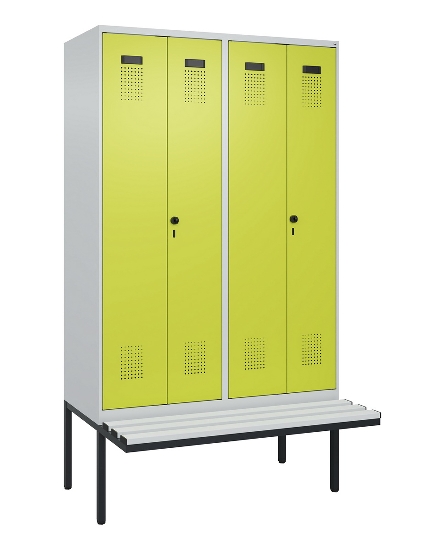 C+P PSA Doppel-Spind Evolo PLUS 0490427-22 schw.Bank 2 Abt.je 400mm Drehriegel (HxBxT) 2120x800x815mm 7035/7016