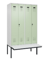 C+P PSA Doppel-Spind Evolo PLUS 0490427-22 schw.Bank 2 Abt.je 400mm Drehriegel (HxBxT) 2120x800x815mm 7035/7016