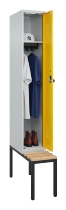 C+P Spind Evolo PLUS 0490507-32 mit Bank 3 Abt.400mm Drehriegel (HxBxT) 2120x1200x815mm 9016/3015