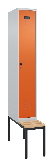 C+P Spind Evolo PLUS 0490507-32 mit Bank 3 Abt.400mm Drehriegel (HxBxT) 2120x1200x815mm 9016/3015