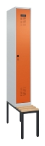 C+P Spind Evolo PLUS 0490507-32 mit Bank 3 Abt.400mm Drehriegel (HxBxT) 2120x1200x815mm 9016/3015