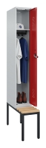 C+P Spind Evolo PLUS 0490507-32 mit Bank 3 Abt.400mm Drehriegel (HxBxT) 2120x1200x815mm 9016/3015