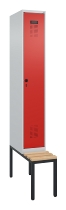 C+P Spind Evolo PLUS 0490507-32 mit Bank 3 Abt.400mm Drehriegel (HxBxT) 2120x1200x815mm 9016/3015
