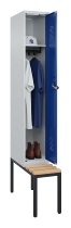 C+P Spind Evolo PLUS 0490507-32 mit Bank 3 Abt.400mm Drehriegel (HxBxT) 2120x1200x815mm 9016/3015