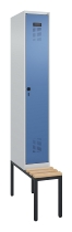 C+P Spind Evolo PLUS 0490507-32 mit Bank 3 Abt.400mm Drehriegel (HxBxT) 2120x1200x815mm 9016/3015