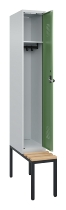 C+P Spind Evolo PLUS 0490507-32 mit Bank 3 Abt.400mm Drehriegel (HxBxT) 2120x1200x815mm 9016/3015