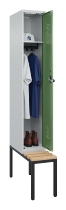 C+P Spind Evolo PLUS 0490507-32 mit Bank 3 Abt.400mm Drehriegel (HxBxT) 2120x1200x815mm 9016/3015