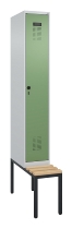 C+P Spind Evolo PLUS 0490507-32 mit Bank 3 Abt.400mm Drehriegel (HxBxT) 2120x1200x815mm 9016/3015