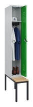 C+P Spind Evolo PLUS 0490507-32 mit Bank 3 Abt.400mm Drehriegel (HxBxT) 2120x1200x815mm 9016/3015