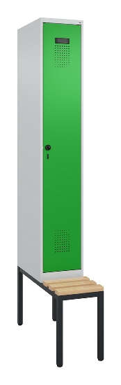 C+P Spind Evolo PLUS 0490507-32 mit Bank 3 Abt.400mm Drehriegel (HxBxT) 2120x1200x815mm 9016/3015
