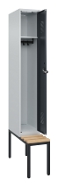 C+P Spind Evolo PLUS 0490507-32 mit Bank 3 Abt.400mm Drehriegel (HxBxT) 2120x1200x815mm 9016/3015