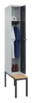 C+P Spind Evolo PLUS 0490507-32 mit Bank 3 Abt.400mm Drehriegel (HxBxT) 2120x1200x815mm 9016/3015