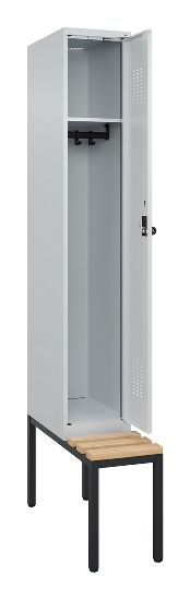 C+P Spind Evolo PLUS 0490507-32 mit Bank 3 Abt.400mm Drehriegel (HxBxT) 2120x1200x815mm 9016/3015