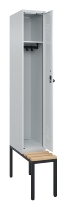C+P Spind Evolo PLUS 0490507-32 mit Bank 3 Abt.400mm Drehriegel (HxBxT) 2120x1200x815mm 9016/3015