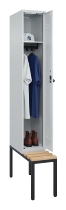 C+P Spind Evolo PLUS 0490507-32 mit Bank 3 Abt.400mm Drehriegel (HxBxT) 2120x1200x815mm 9016/3015