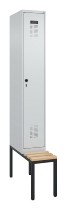 C+P Spind Evolo PLUS 0490507-32 mit Bank 3 Abt.400mm Drehriegel (HxBxT) 2120x1200x815mm 9016/3015