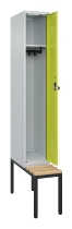 C+P Spind Evolo PLUS 0490507-32 mit Bank 3 Abt.400mm Drehriegel (HxBxT) 2120x1200x815mm 9016/3015