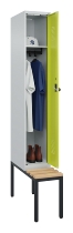 C+P Spind Evolo PLUS 0490507-32 mit Bank 3 Abt.400mm Drehriegel (HxBxT) 2120x1200x815mm 9016/3015