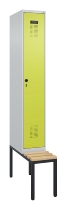 C+P Spind Evolo PLUS 0490507-32 mit Bank 3 Abt.400mm Drehriegel (HxBxT) 2120x1200x815mm 9016/3015