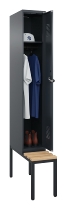 C+P Spind Evolo PLUS 0490507-32 mit Bank 3 Abt.400mm Drehriegel (HxBxT) 2120x1200x815mm 9016/3015