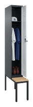 C+P Spind Evolo PLUS 0490507-32 mit Bank 3 Abt.400mm Drehriegel (HxBxT) 2120x1200x815mm 9016/3015