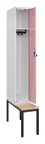 C+P Spind Evolo PLUS 0490507-32 mit Bank 3 Abt.400mm Drehriegel (HxBxT) 2120x1200x815mm 9016/3015