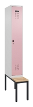 C+P Spind Evolo PLUS 0490507-32 mit Bank 3 Abt.400mm Drehriegel (HxBxT) 2120x1200x815mm 9016/3015