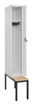 C+P Spind Evolo PLUS 0490507-32 mit Bank 3 Abt.400mm Drehriegel (HxBxT) 2120x1200x815mm 9016/3015