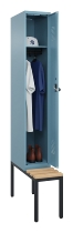 C+P Spind Evolo PLUS 0490507-30 mit Bank 3 Abt.300mm Drehriegel (HxBxT) 2120x900x815mm 0010/0010