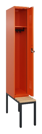 C+P Spind Evolo PLUS 0490507-30 mit Bank 3 Abt.300mm Drehriegel (HxBxT) 2120x900x815mm 0010/0010