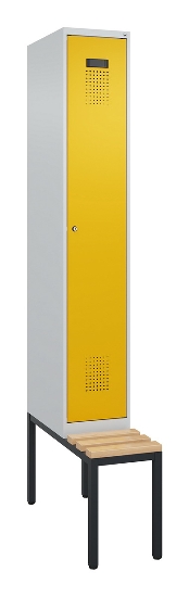 C+P Spind Evolo PLUS 0490507-32 mit Bank 3 Abt.400mm Drehriegel (HxBxT) 2120x1200x815mm 9016/3015