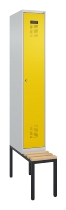 C+P Spind Evolo PLUS 0490507-32 mit Bank 3 Abt.400mm Drehriegel (HxBxT) 2120x1200x815mm 9016/3015